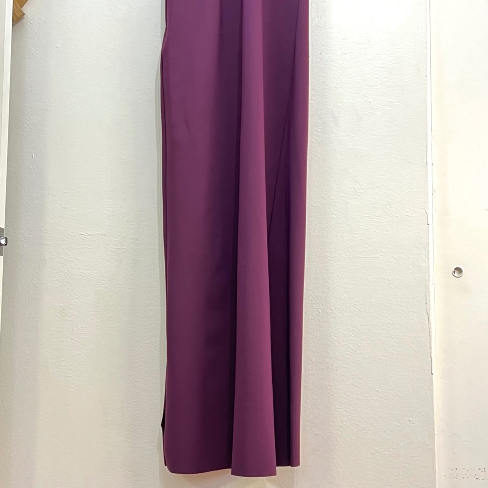 NEW Chiara Boni La Petite Robe Litonya Uni Bracelet Sleeve Gown Burgundy Size 2 - Picture 8 of 12